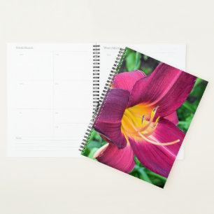 Purple Tiger Lily Planner