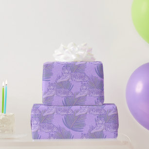 Purple Tiger Pattern  Wrapping Paper