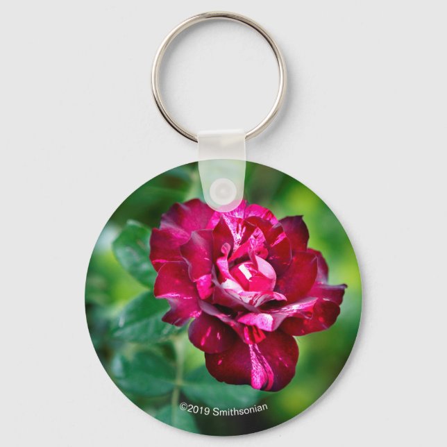 Purple Tiger Rose Keychain (Front)
