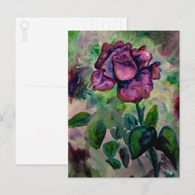 Purple Tiger Rose Postcard (Front/Back)