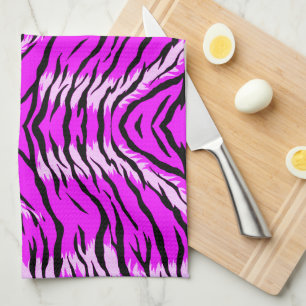 Purple Tiger Skin Pattern Design  Kitchen Towel