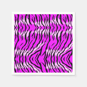 Purple Tiger Skin Pattern Design Napkin