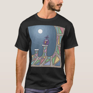 Purple Tiki Bird with full moon T-Shirt
