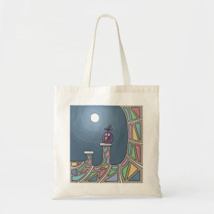 Purple Tiki Bird with full moon Tote Bag