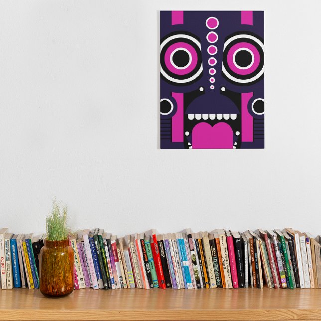Purple Tiki Tribal Canvas Print (Creator Uploaded)