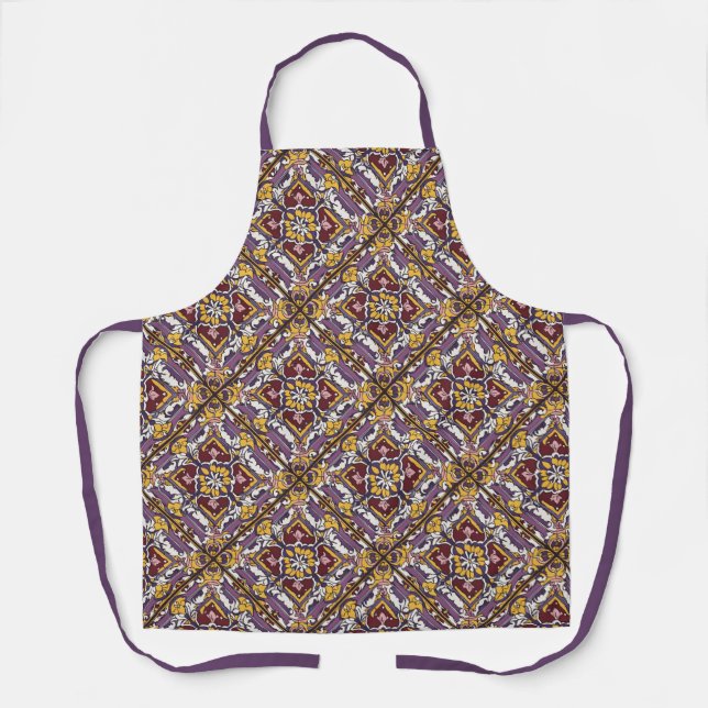 Purple Tile  Apron (Front)