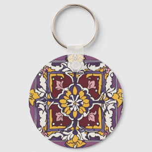 Purple Tile  Keychain