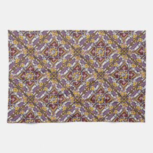 Purple Tile  Kitchen Towel
