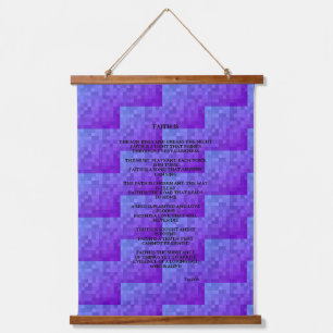Purple Tile Pattern 'Faith Is' Poem Hanging Tapestry