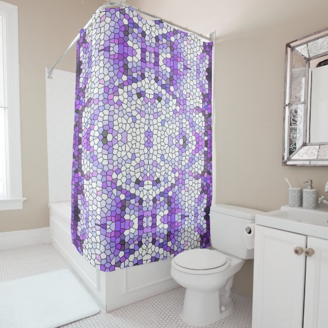 Purple tiles - mosaic, greek style,   (In Situ)