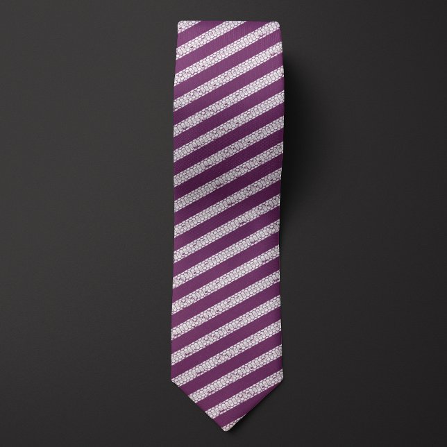 Purple Tire Tread Striped Tie (Creator Uploaded)
