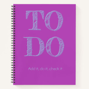 Purple To Do List Notebook