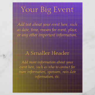 Purple to Gold Pattern Flyer