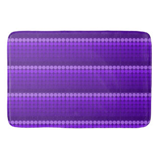 purple to lilac Mid century mod dots circles Bath Mat