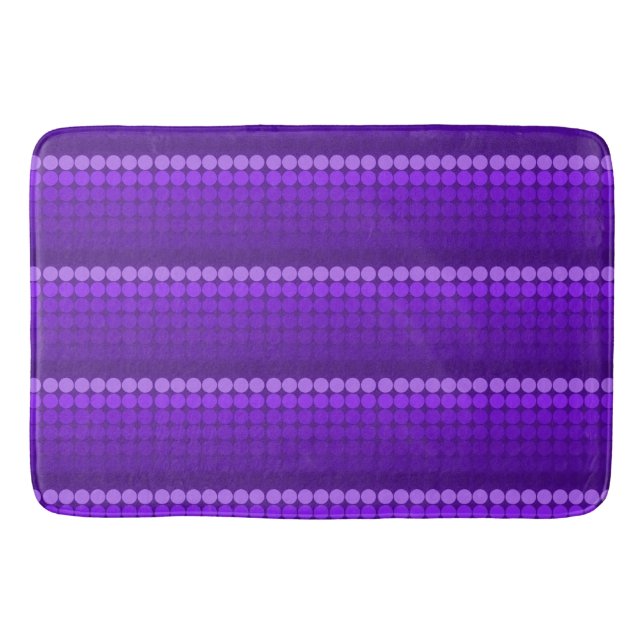 purple to lilac Mid century mod dots circles Bath Mat (Front)