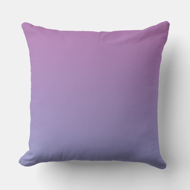 Purple to Violet Ombre Throw Pillow (Front)