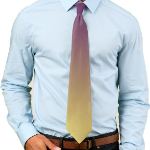 Purple to Yellow Gold Gradient Ombré Tie