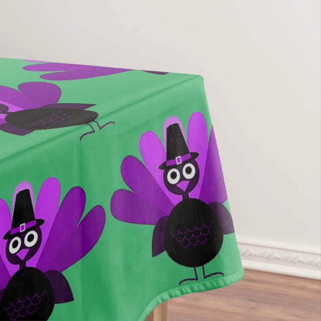 Purple Tom Turkey Tablecloth (In Situ)