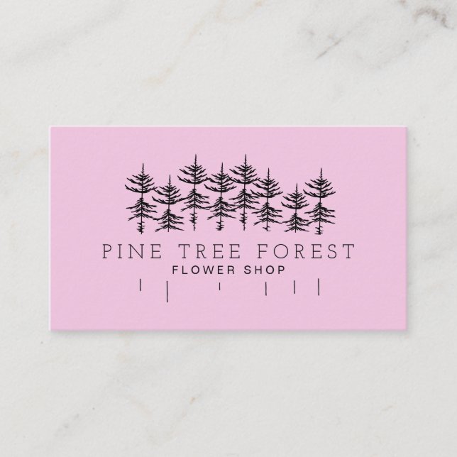 Purple Tone Pine Tree Forest Business Card (Front)