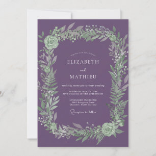 Purple Tranquil Nature Wedding Invitation