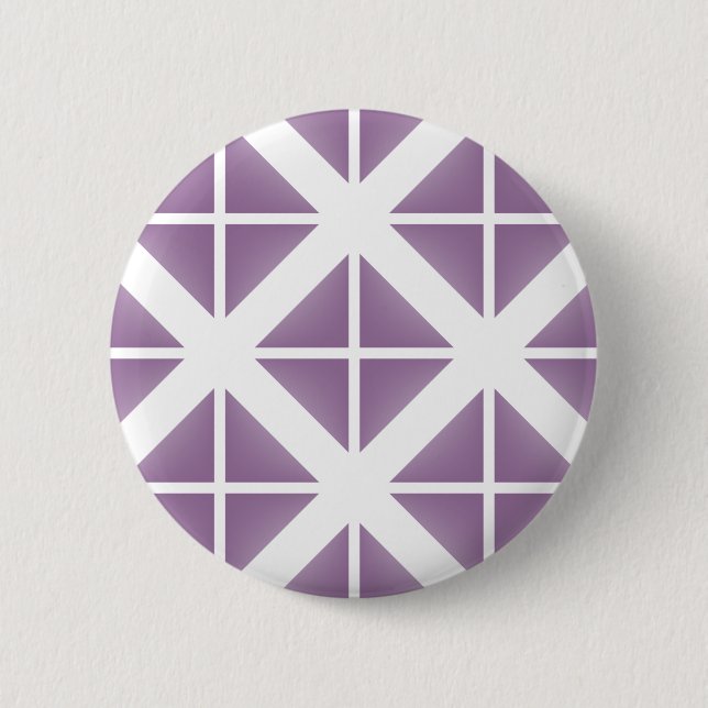Purple Trendy Triangle Pattern 2 Inch Round Button (Front)