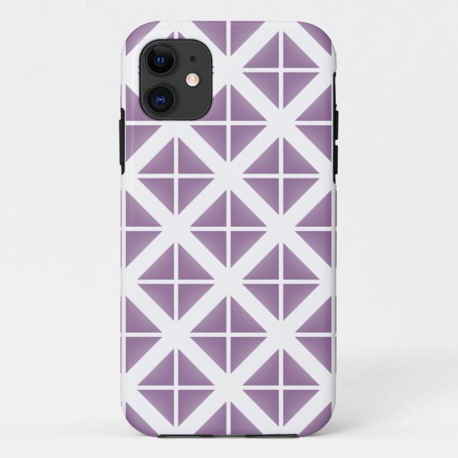 Purple Trendy Triangle Pattern Case-Mate iPhone Case (Back)
