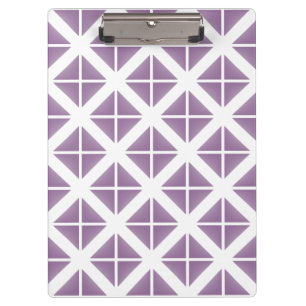 Purple Trendy Triangle Pattern Clipboard