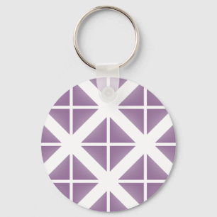 Purple Trendy Triangle Pattern Keychain