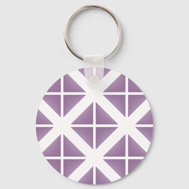 Purple Trendy Triangle Pattern Keychain (Front)
