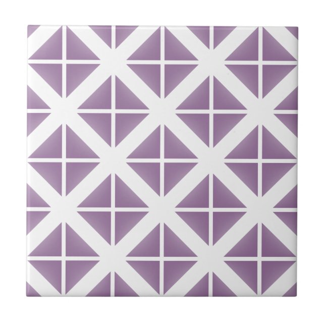 Purple Trendy Triangle Pattern Tile (Front)