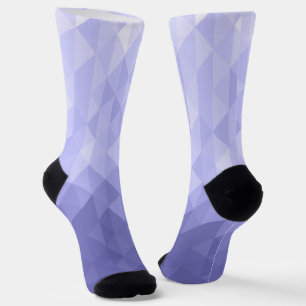 Purple triangle geometry square pattern socks