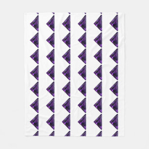 Purple Triangle Pattern Fleece Blanket