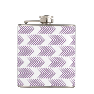 Purple Tribal Arrow Pattern Hip Flask