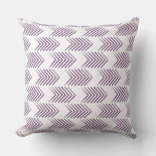 Purple Tribal Arrow Pattern Throw Pillow