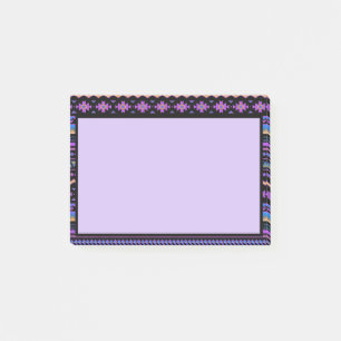 Purple tribal design post-it notes
