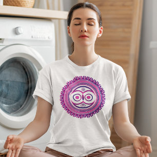 Purple Tribal Mandala Mask Graphic T-Shirt