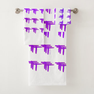 Purple Triple T's  Bath Towel Set