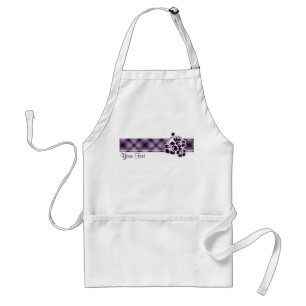 Purple Tropical Flowers Standard Apron