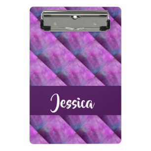 Purple tufted patterned mini clipboard