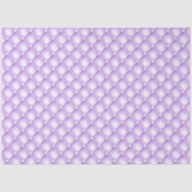 Purple Tufted Pearls Tissue Paper (Front)