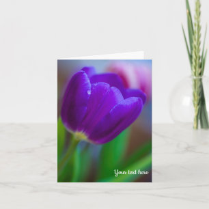 Purple Tulip Greeting card