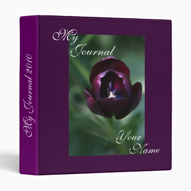Purple Tulip Journal Avery Binder (Front/Spine)