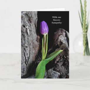 Purple Tulip on Driftwood Card