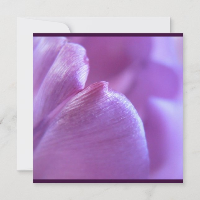 Purple Tulip Petal Invitation (Front)