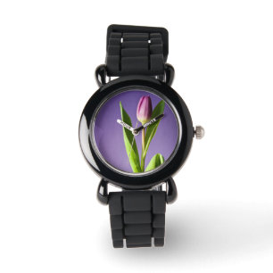 Purple tulip watch