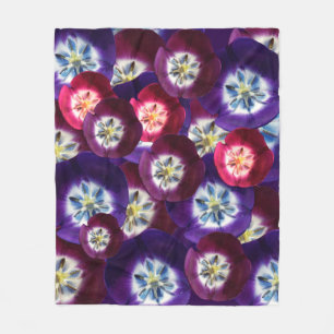 Purple Tulips Close-up photo pattern Blanket