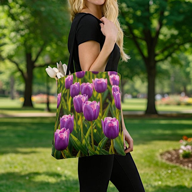 Purple Tulips Image No. 2 Tote Bag (Creator Uploaded)