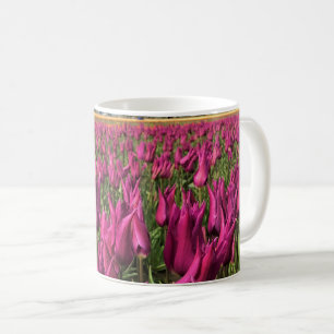 Purple Tulips in the Field Coffee Mug