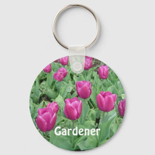 Purple Tulips Keychain