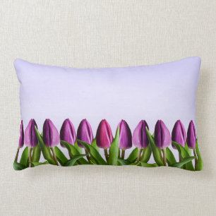 PURPLE TULIPS LUMBAR PILLOW
